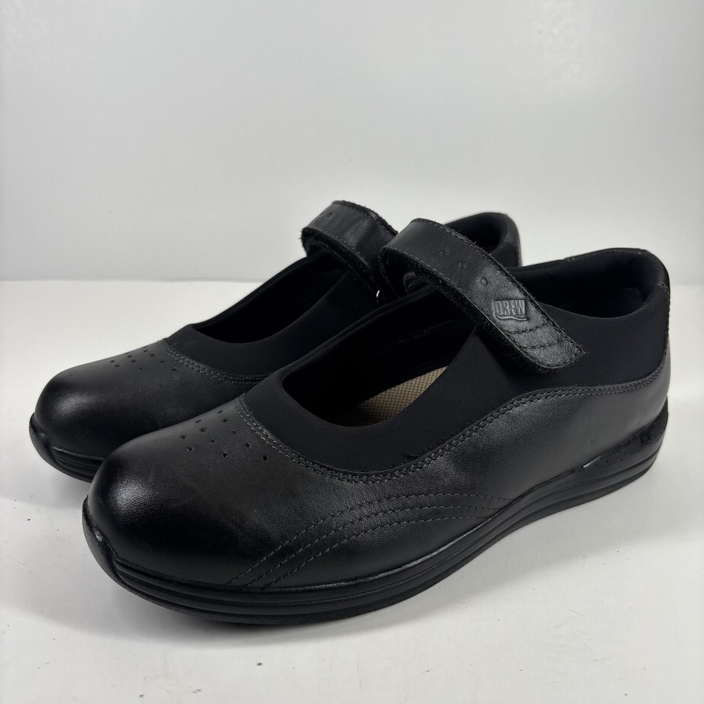 Drew Rose Women's 10M Black Leather Orthopedic Mary Jane Comfort Shoes 14375-99